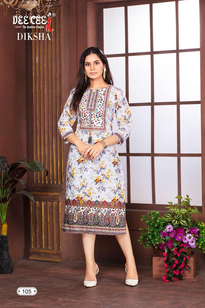 Diksha By Deecee A Line Printed Kurtis Wholesale Clothing Suppliers In India